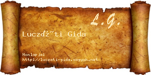 Luczáti Gida névjegykártya
